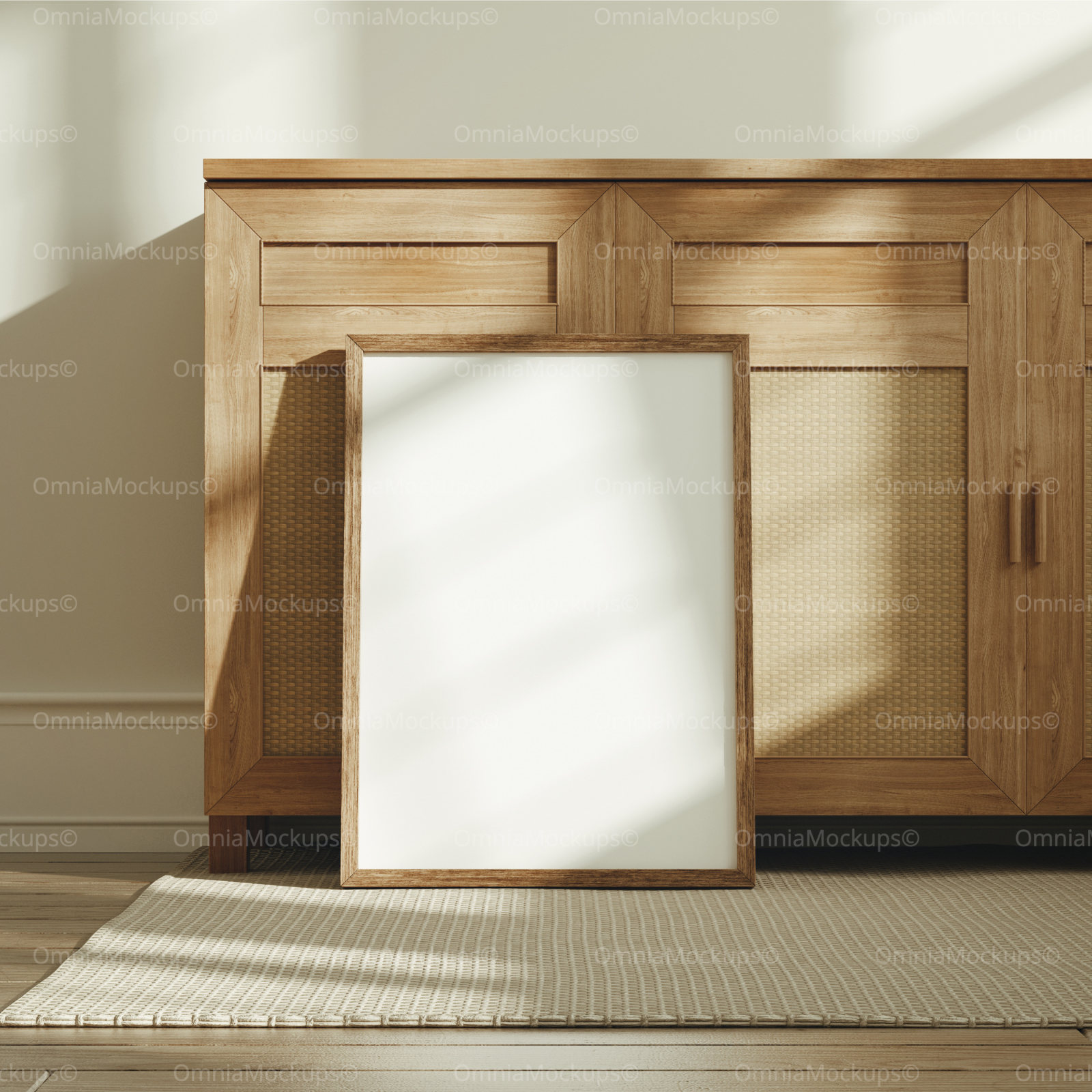 Vertical 5x7 Frame Mockup With Sunlight