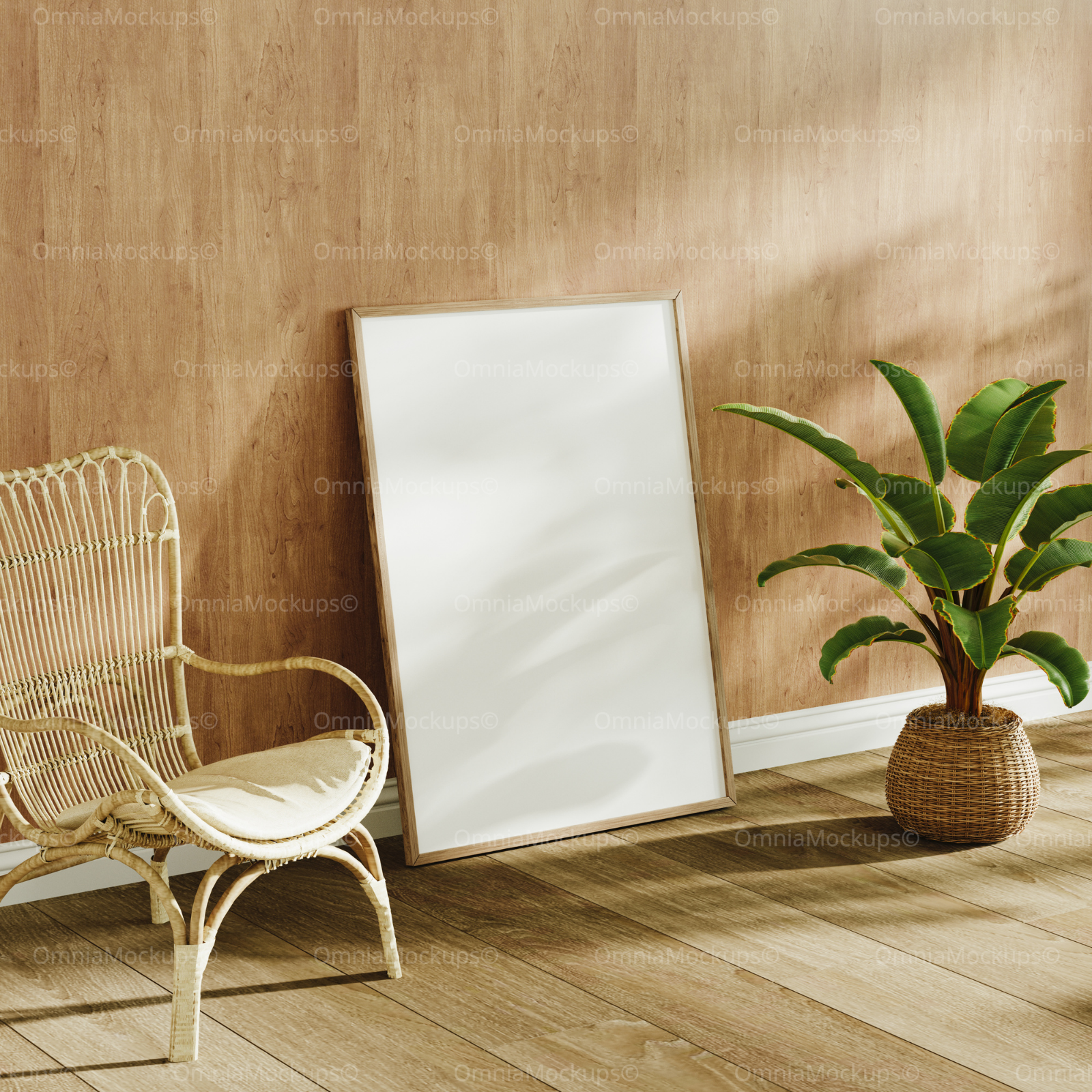 Vertical 5x7 Frame Mockup With Sunlight