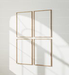 4 Vertical 3x4 Wall Frames Mockup With Sunlight