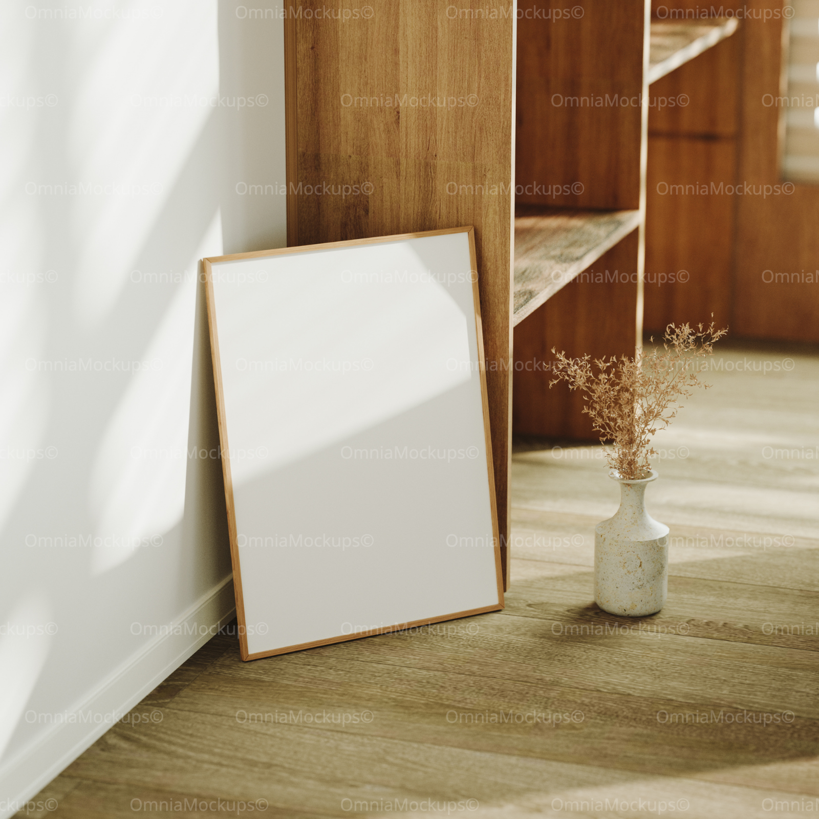 Vertical 3x4 Frame Mockup With Sunlight