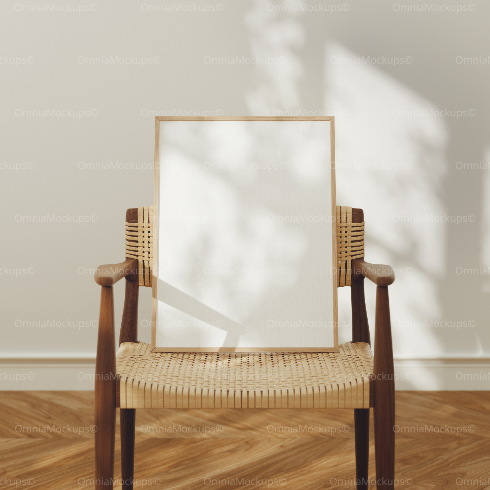 Vertical 3x4 Frame Mockup With Sunlight