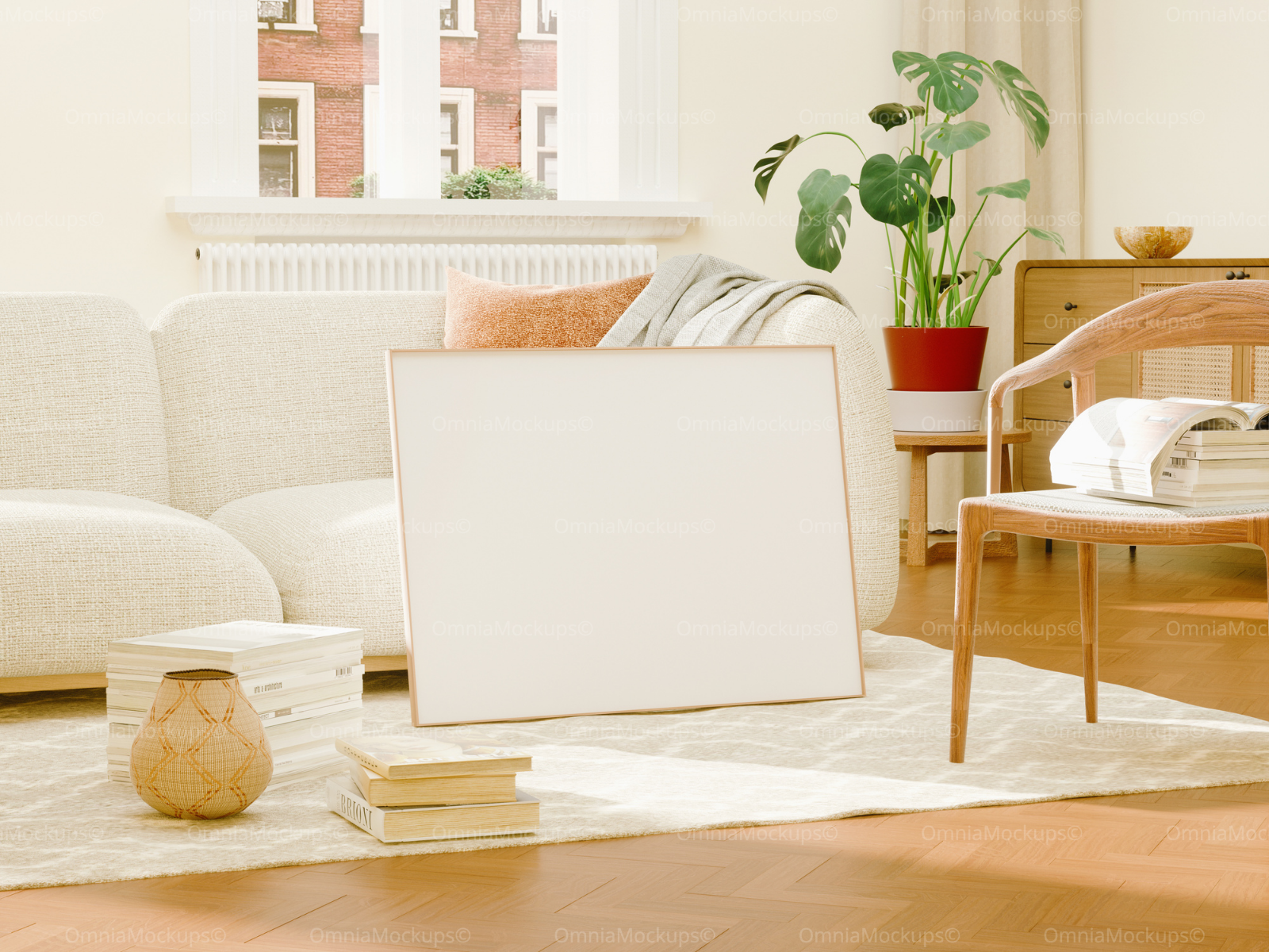 Horizontal 7x5 Living Room Frame Mockup