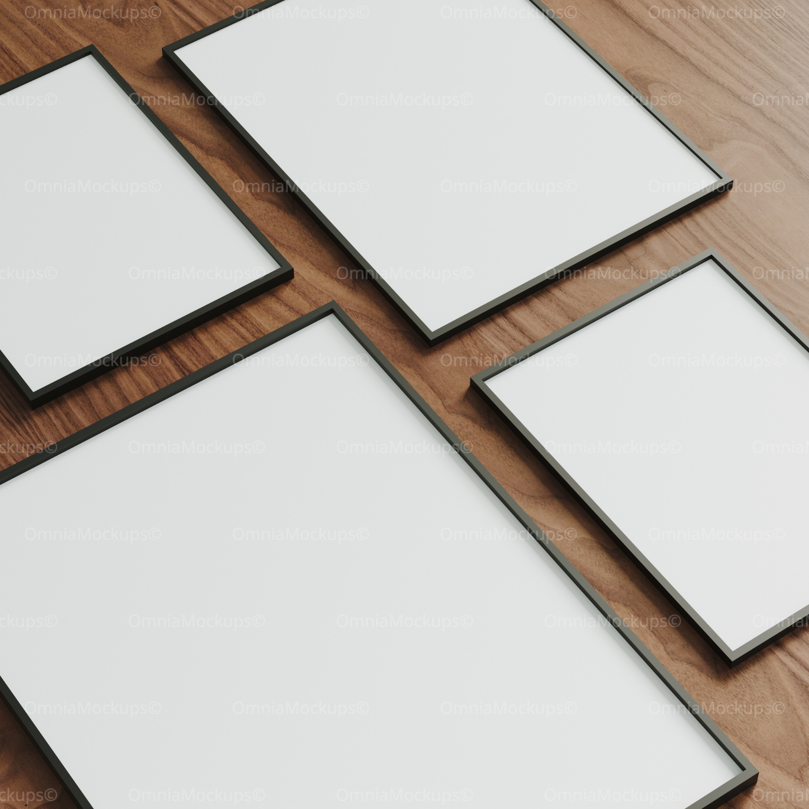 4 Vertical Frames Mockup