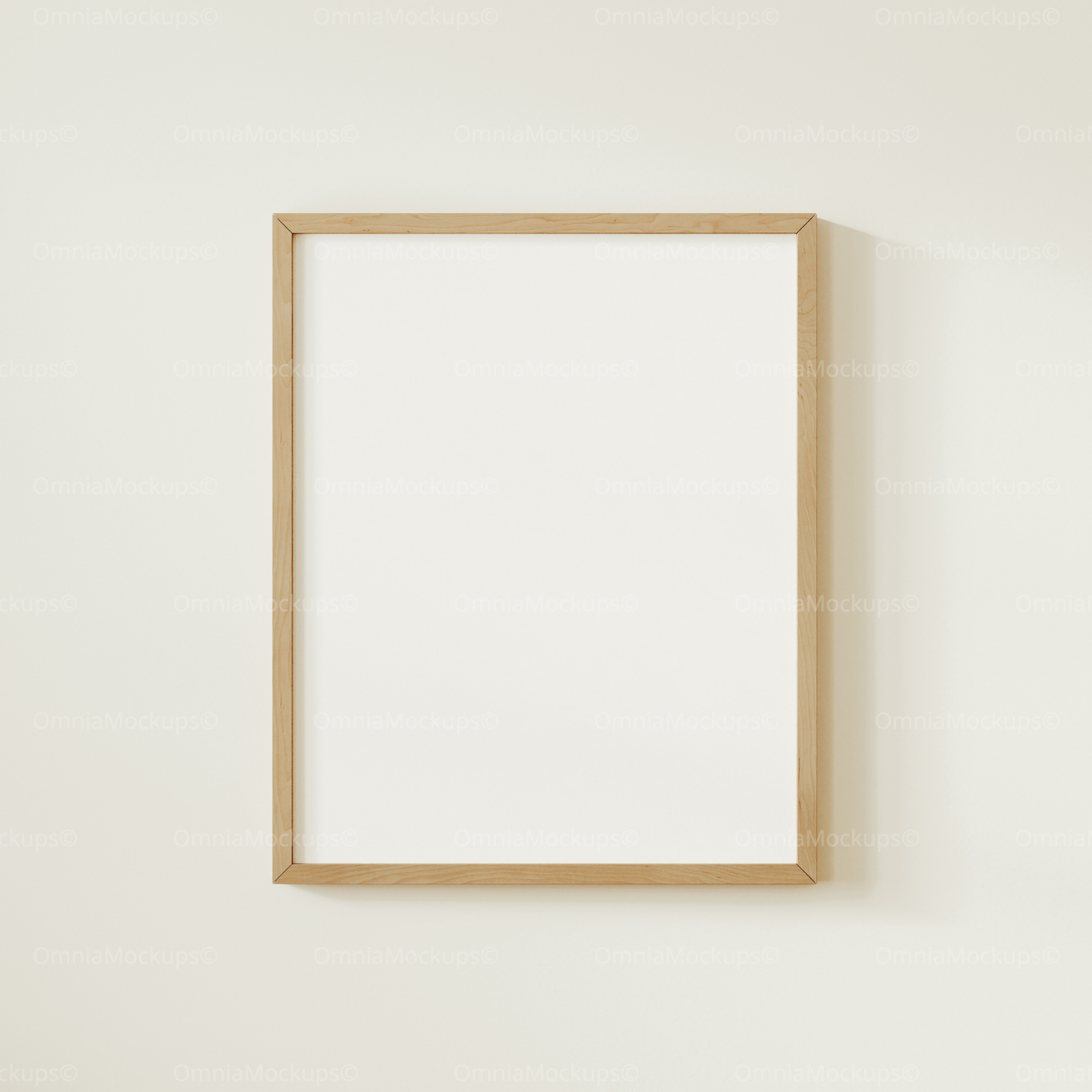 Vertical 8x10 Wall Frame Mockup With Sunlight