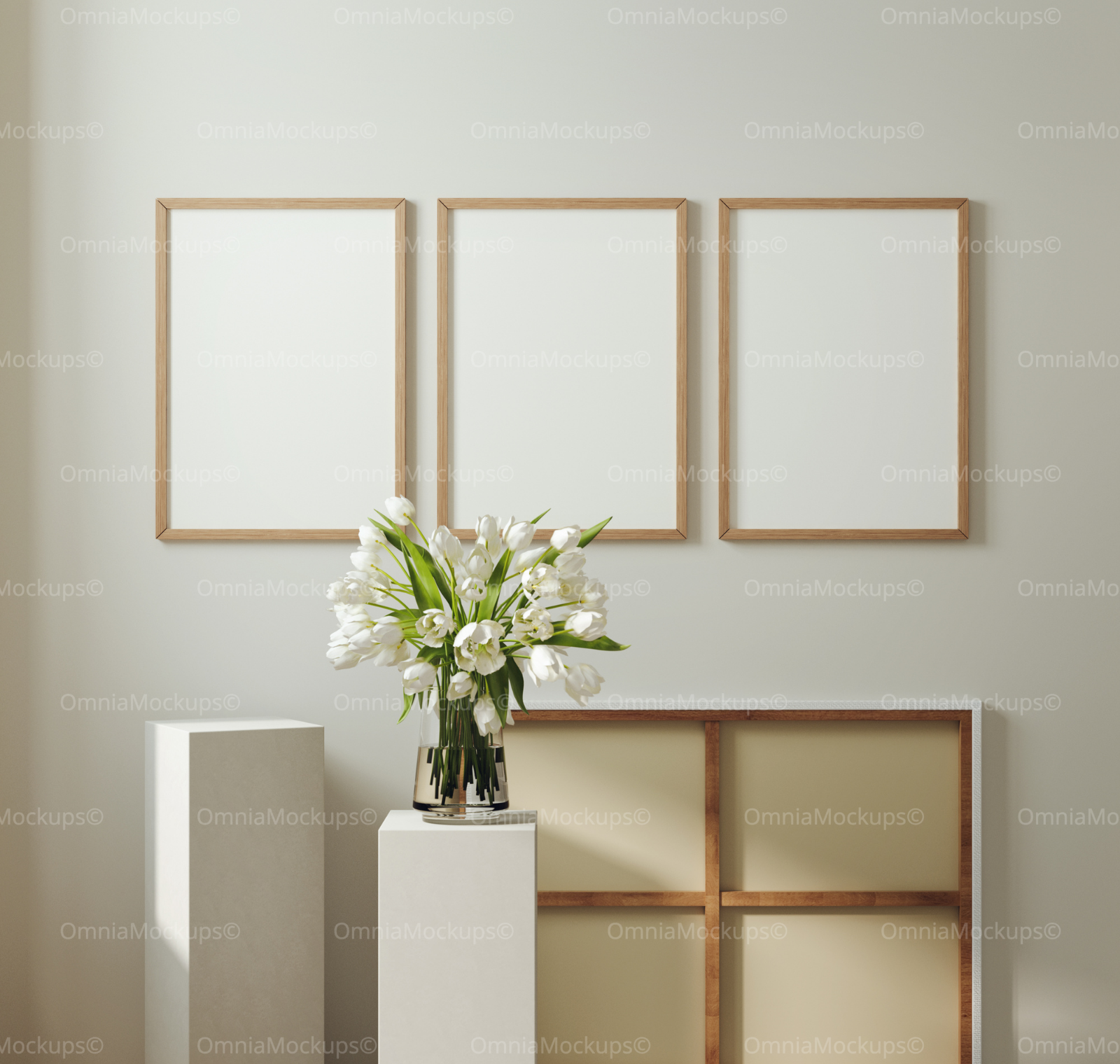 3 Vertical 5x7 Frames Mockup