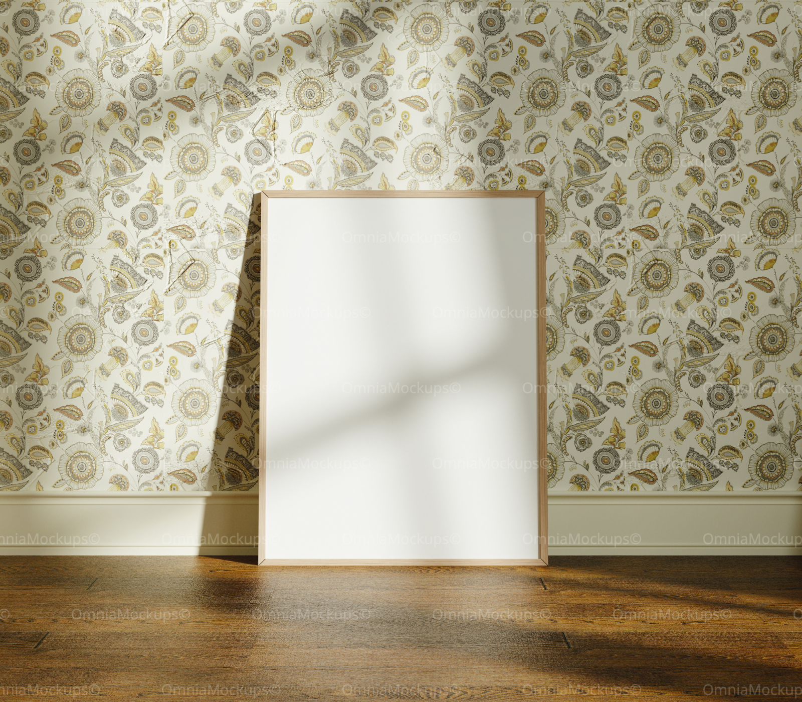 Vertical 3x4 Frame Mockup With Sunlight