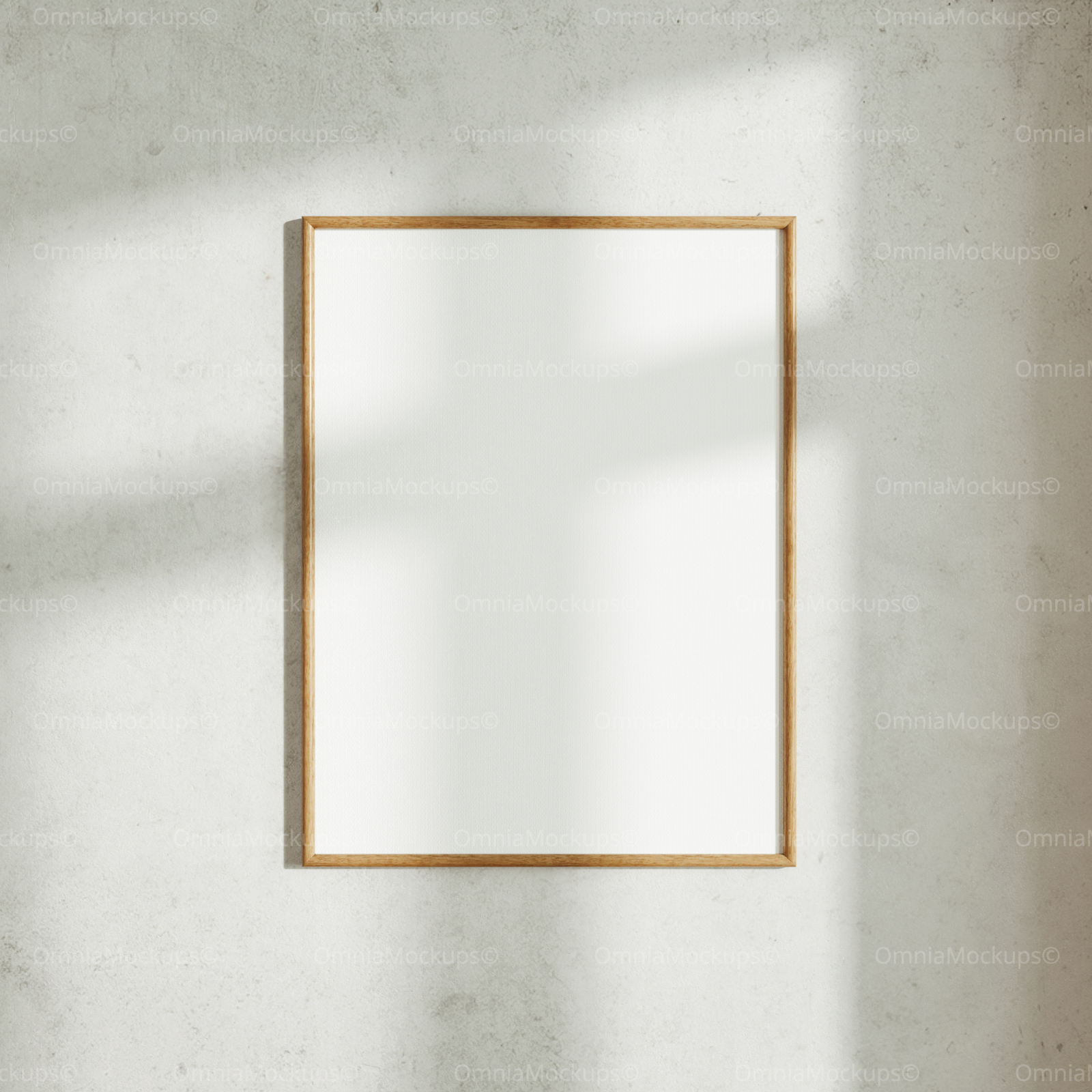 Vertical 3x4 Wall Frame Mockup With Sunlight