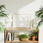 Horizontal 4x3 Frame Mockup With Sunlight