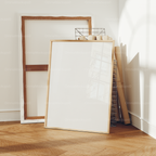 Vertical 3x4 Frame Mockup With Reflection