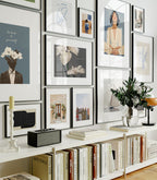 12 Wall Gallery 5x7 Frames Mockup With Reflection