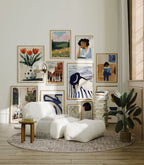 11 Vertical Living Room 5x7 Frames Mockup With Sunlight