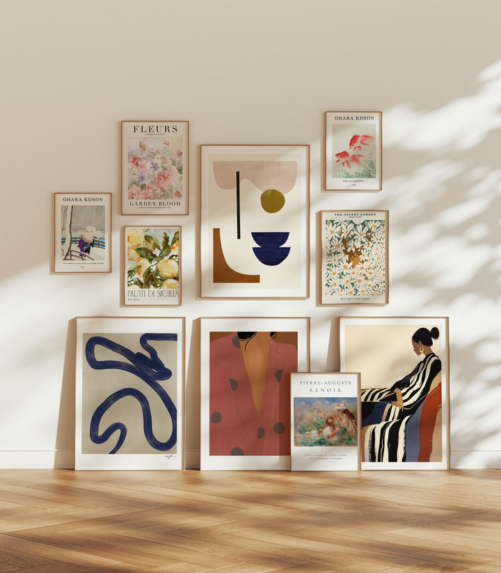 10 Vertical 5x7 Frames Mockup With Sunlight