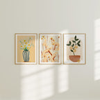 3 Vertical Wall Frames Mockup With Sunlight