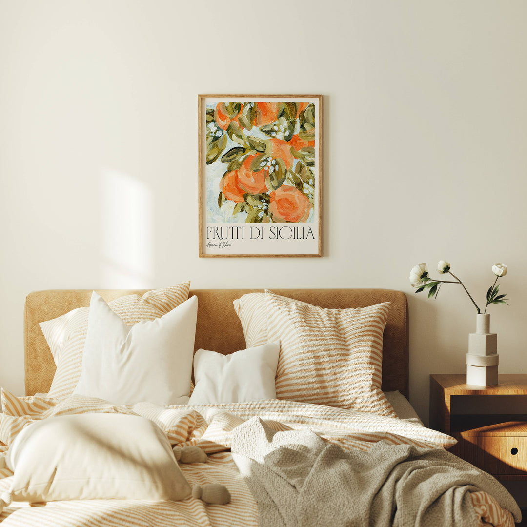 Vertical 3x4 Bedroom Wall Frame Mockup