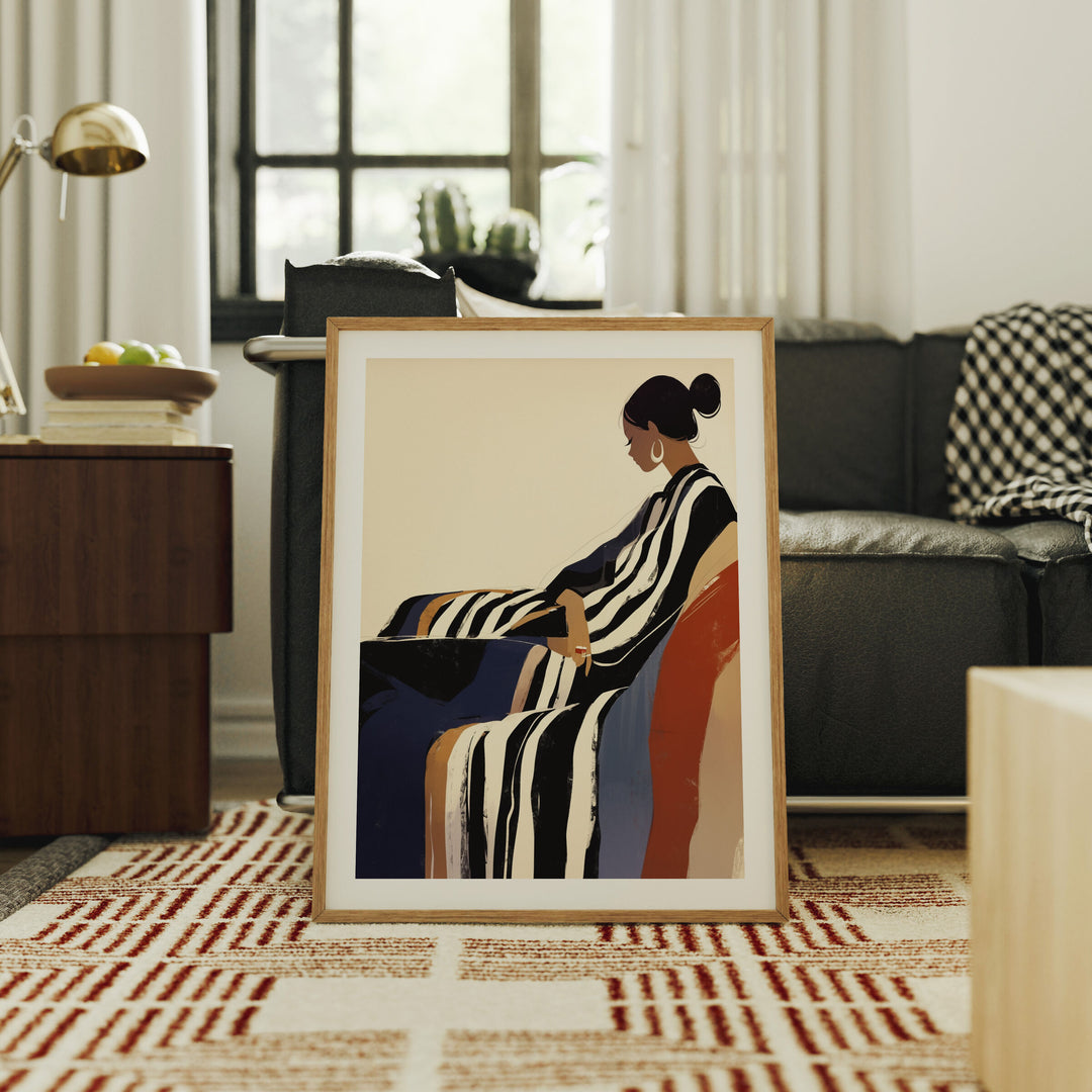 Vertical 3x4 Living Room Frame Mockup