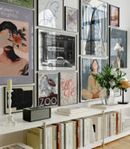 12 Wall Gallery 5x7 Frames Mockup With Reflection