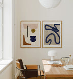 2 Vertical 5x7 Desk Room Wall Frames Mockup