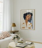 Vertical 3x4 Living Room Wall Frame Mockup