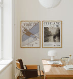 2 Vertical 5x7 Desk Room Wall Frames Mockup