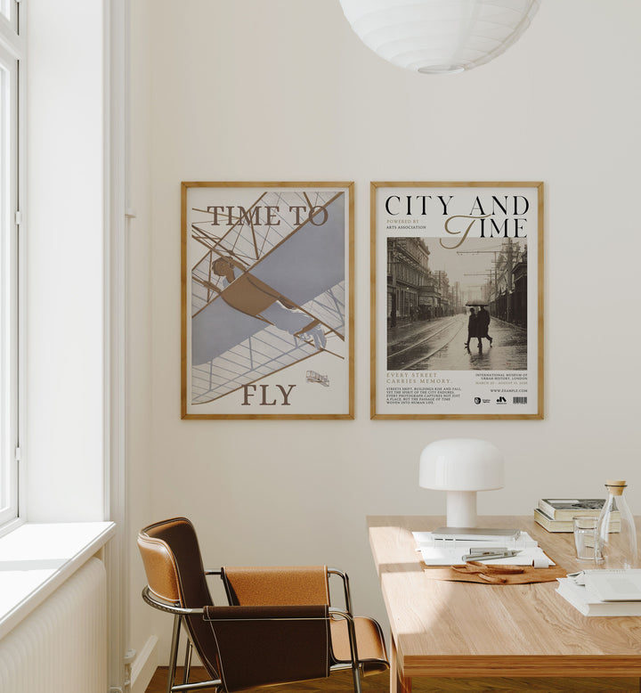 2 Vertical 5x7 Desk Room Wall Frames Mockup