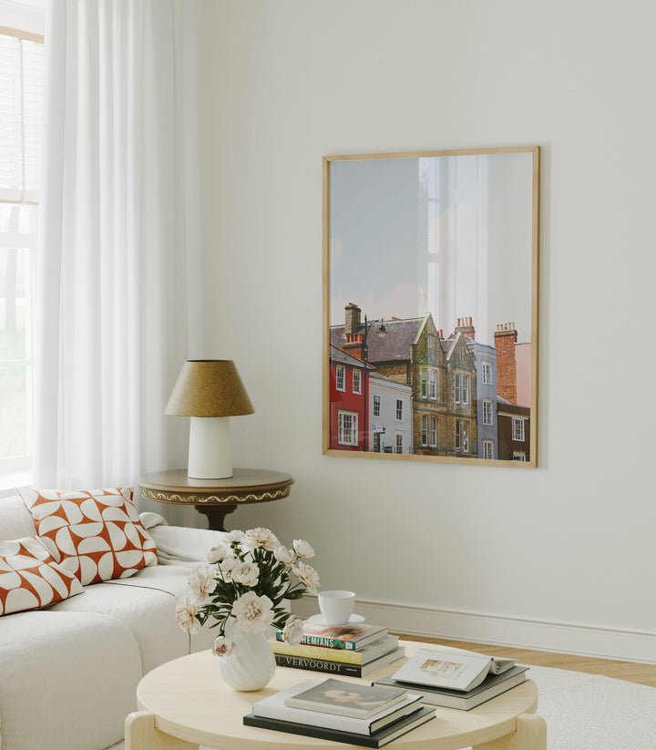 Vertical 3x4 Living Room Wall Frame Mockup