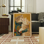 Vertical 3x4 Living Room Frame Mockup