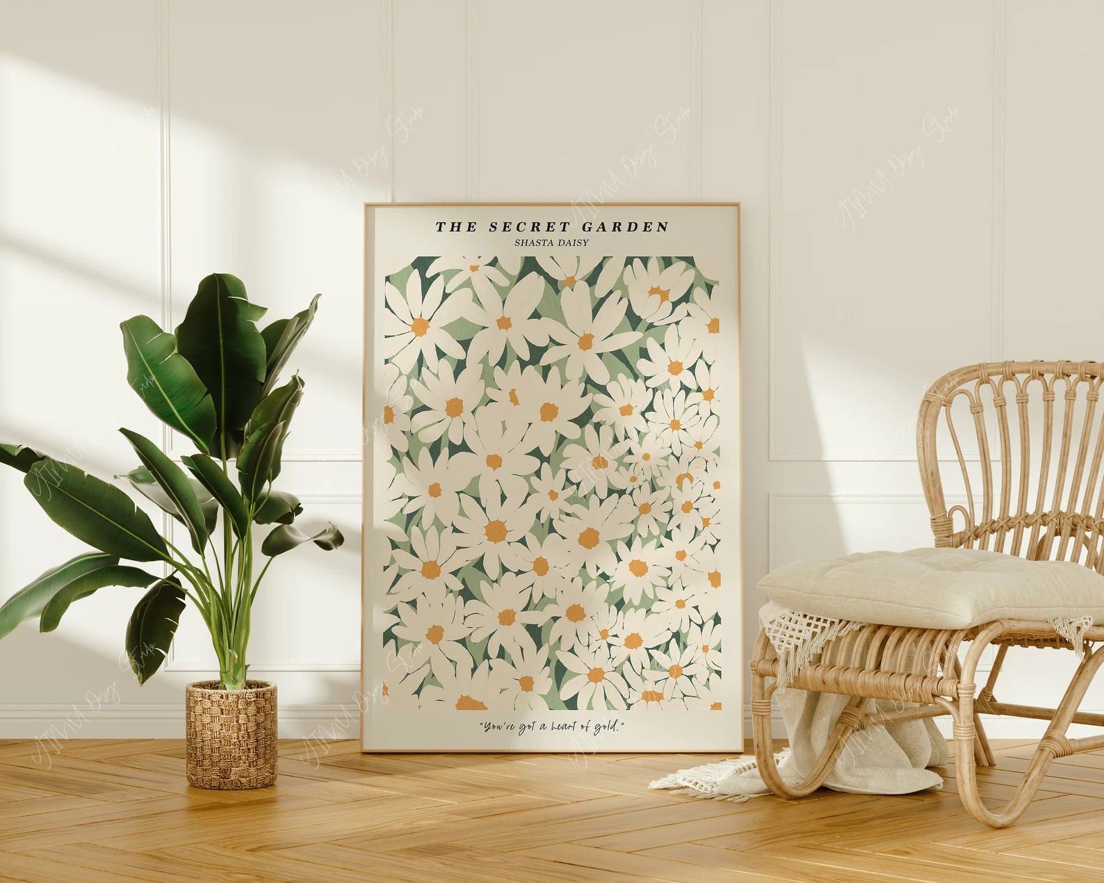 Vertical Frame With Sunlight Mockup