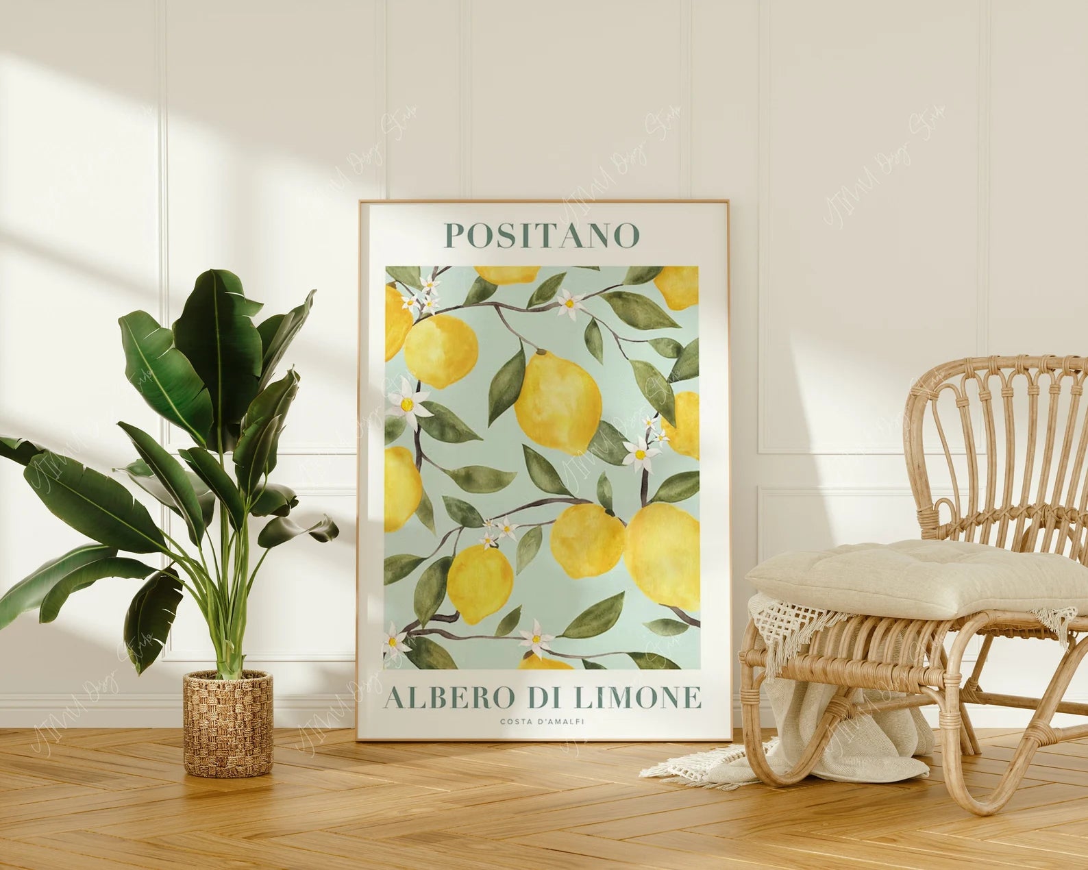 Vertical Frame With Sunlight Mockup