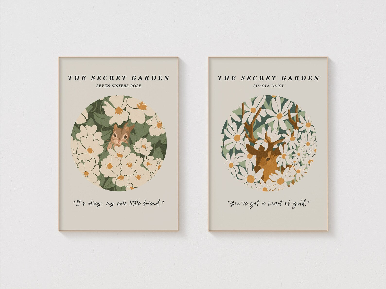 2 Vertical White Wall Frames Mockup