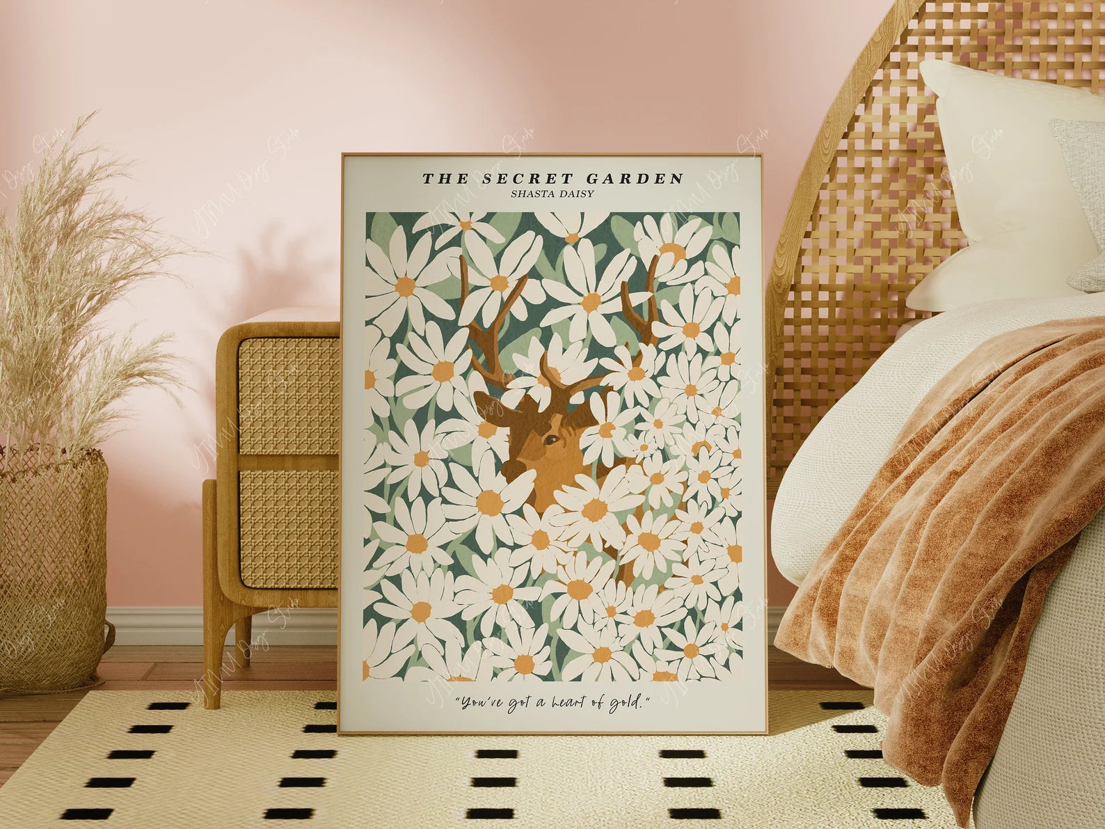 Vertical 5x7 Bedroom Frame Mockup