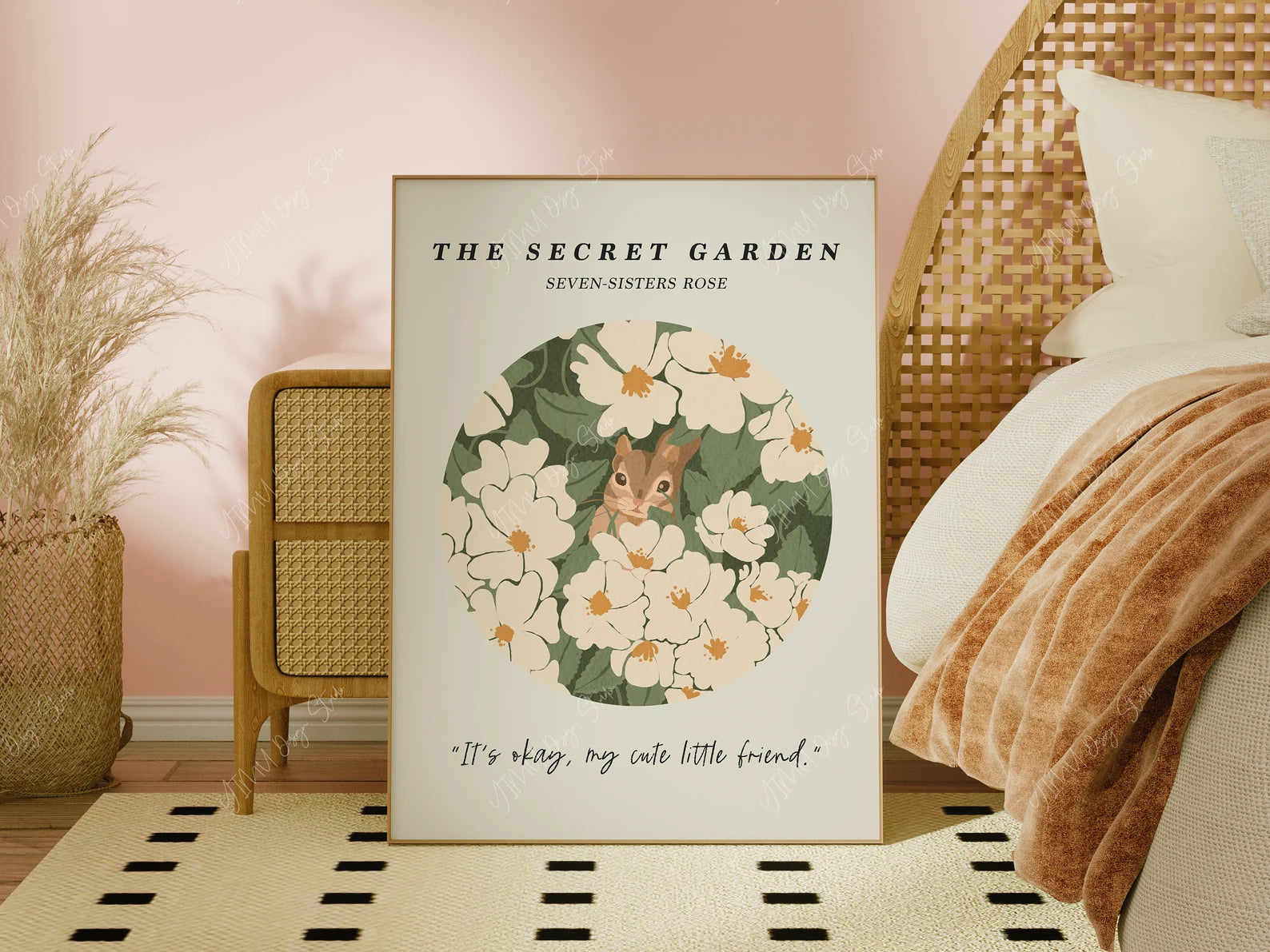 Vertical 5x7 Bedroom Frame Mockup