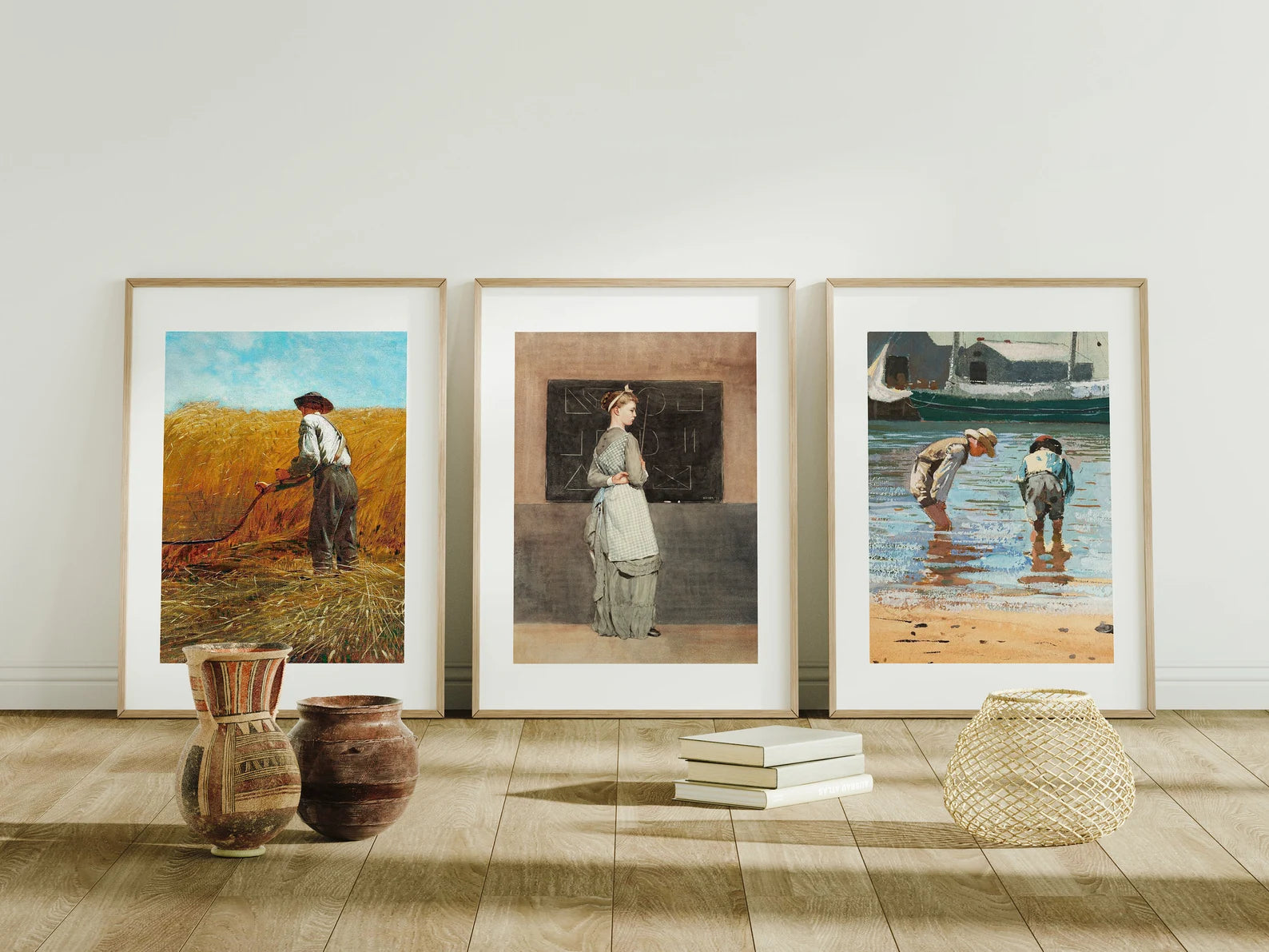 3 Vertical 5x7 Frames Mockup With Sunlight