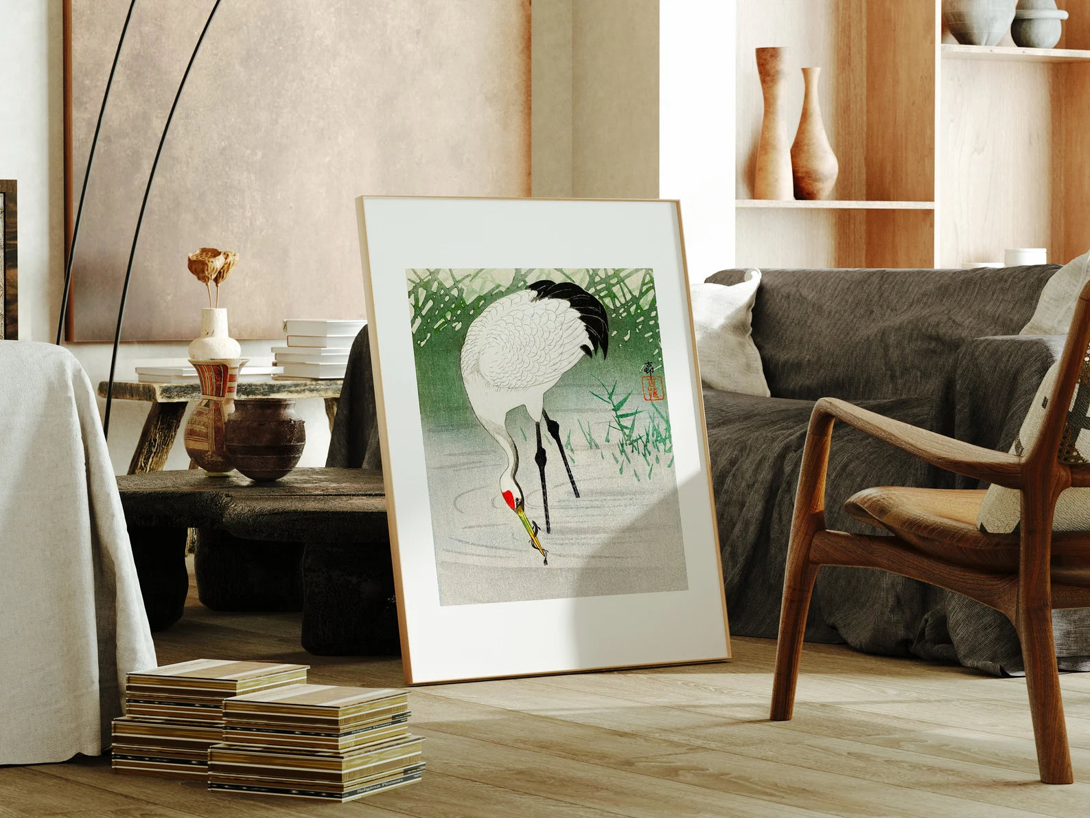 Vertical 5x7 Living Room Frame Mockup With Sunlight