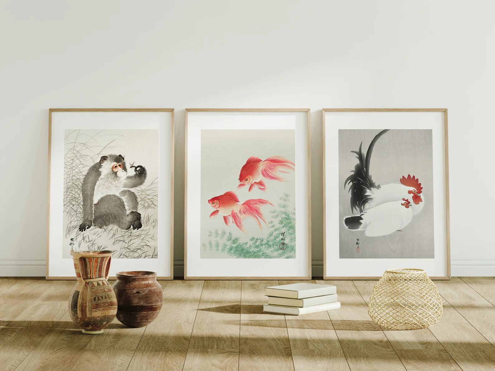 3 Vertical 5x7 Frames Mockup With Sunlight