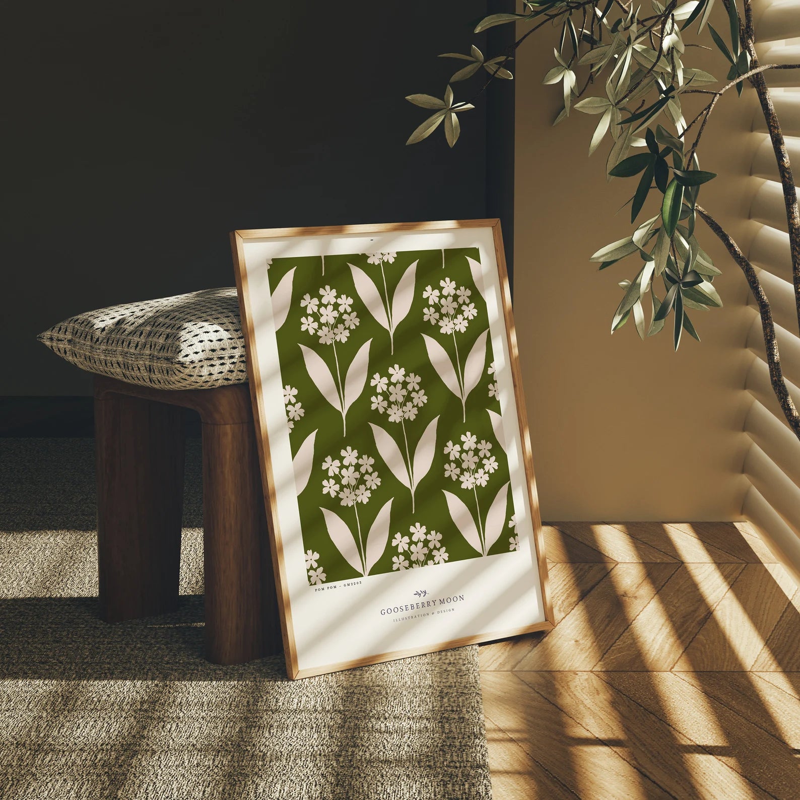 Vertical 5x7 Frame Mockup With Sunlight