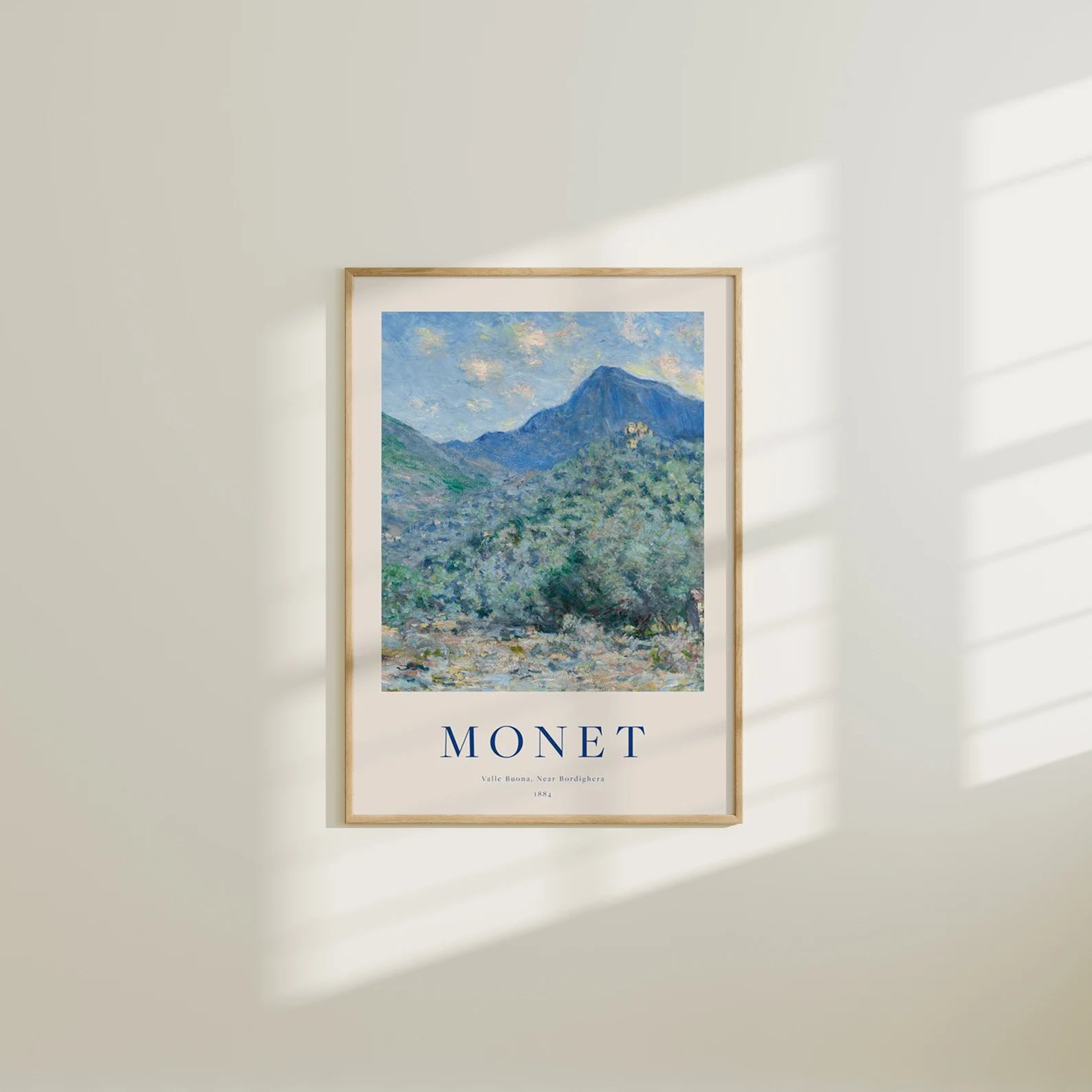 Vertical 5x7 Wall Frame Mockup With Sunlight