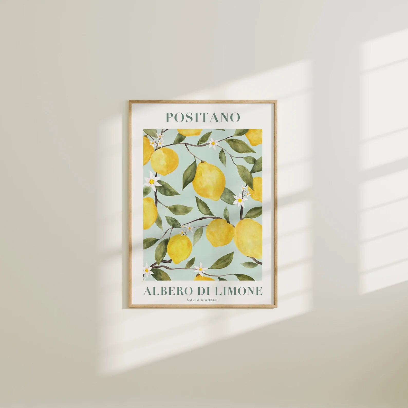 Vertical 5x7 Wall Frame Mockup With Sunlight