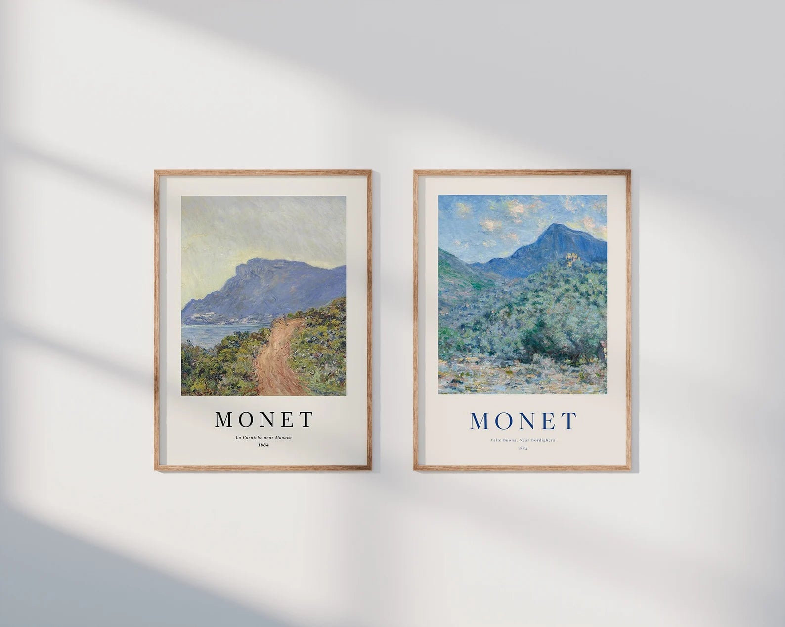 2 Vertical 5x7 White Wall Frames Mockup With Sunlight