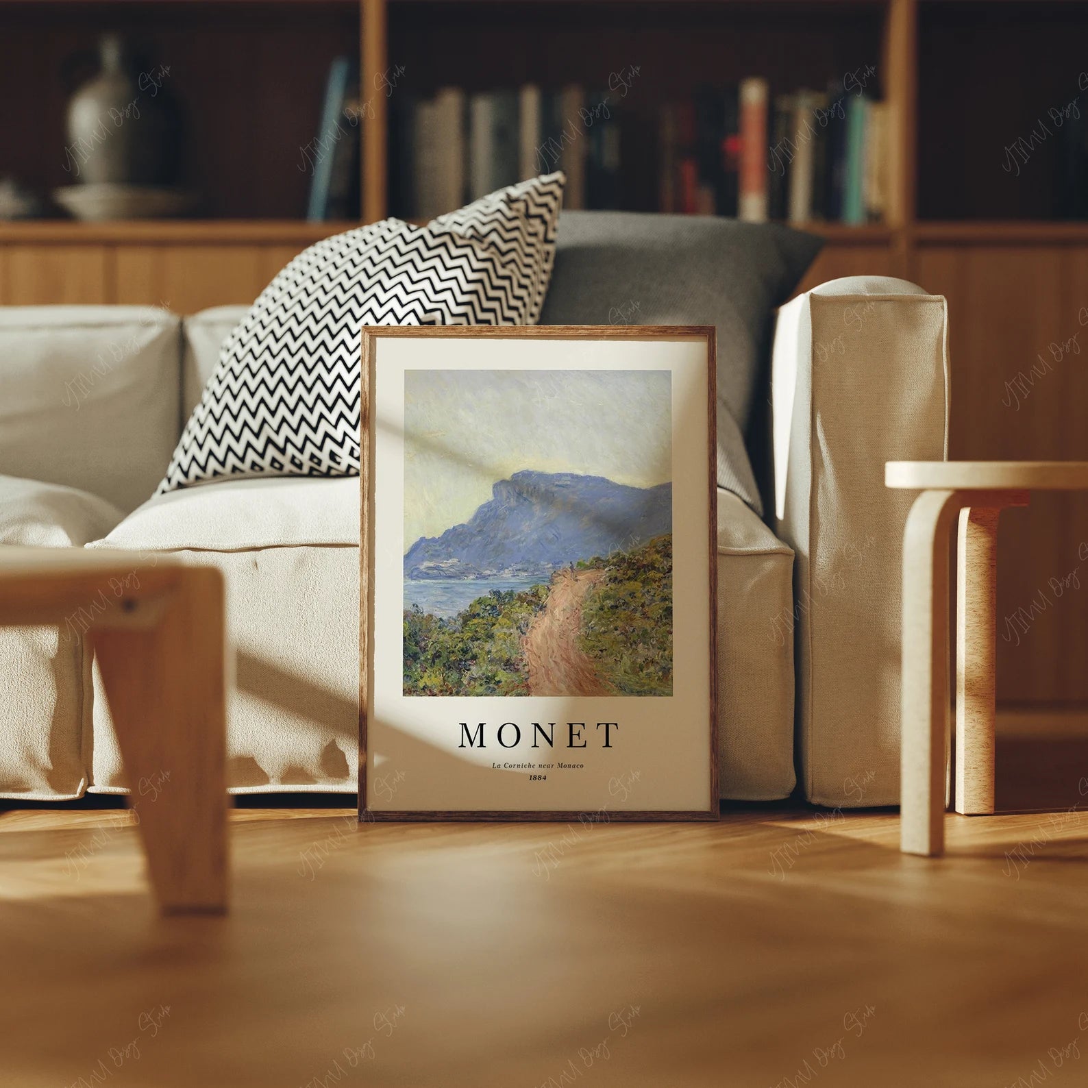 Vertical 5x7 Living Room Frame Mockup With Sunlight