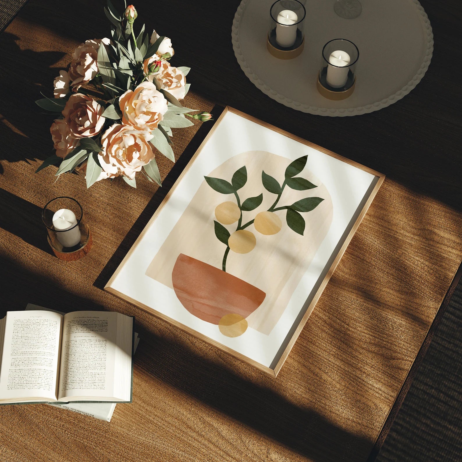 Vertical 5x7 Frame Mockup With Sunlight