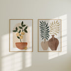 2 Vertical 5x7 Wall Frames Mockup With Sunlight