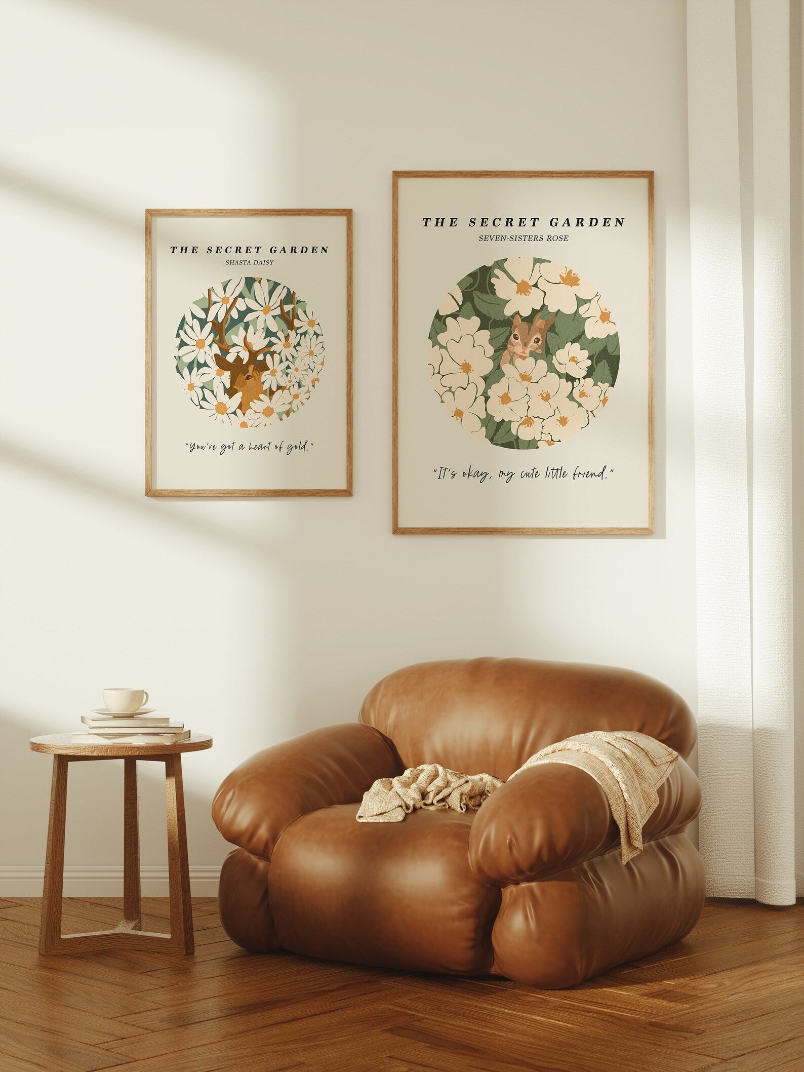 2 Vertical 5x7 Frames Mockup With Sunlight