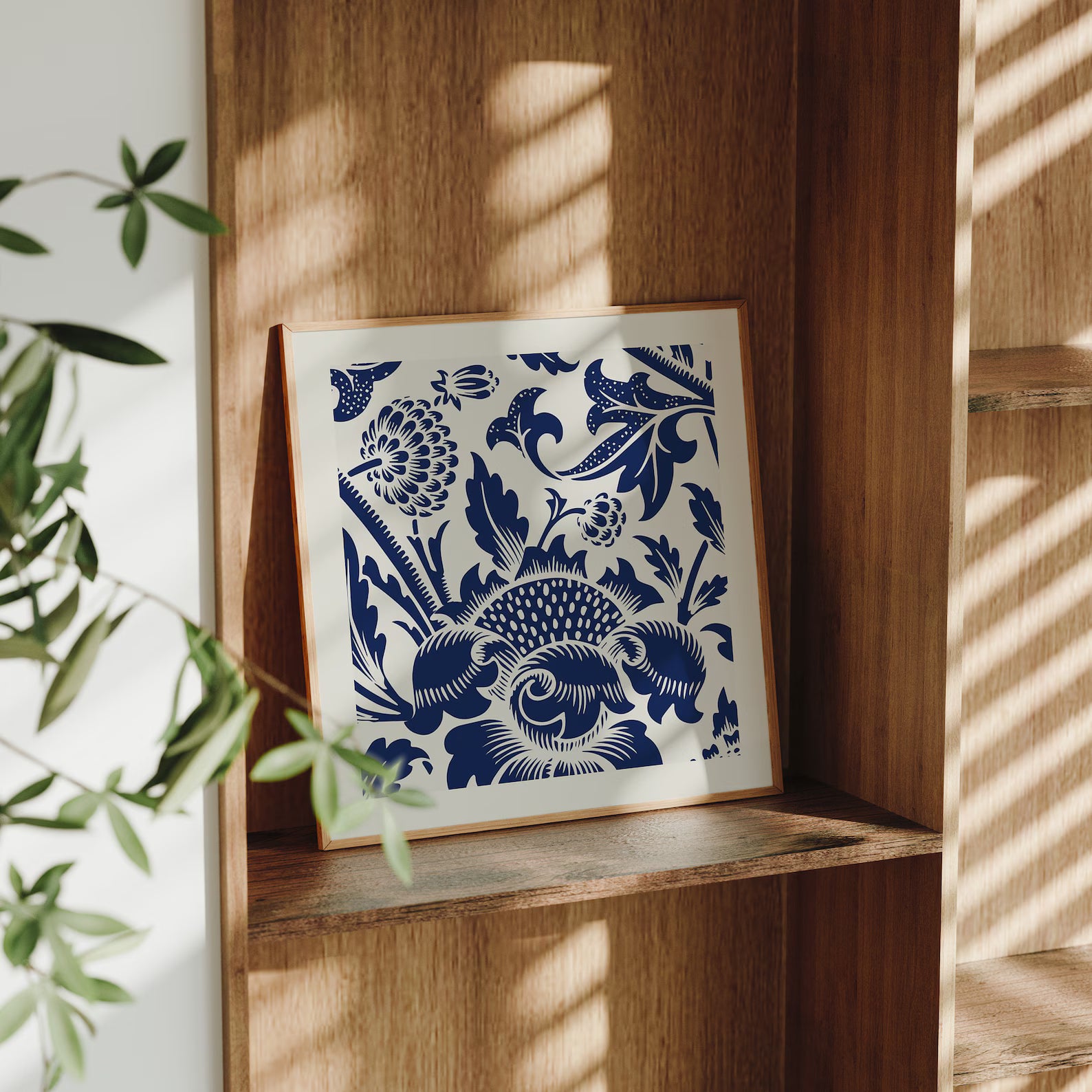 Square Frame Mockup With Sunlight