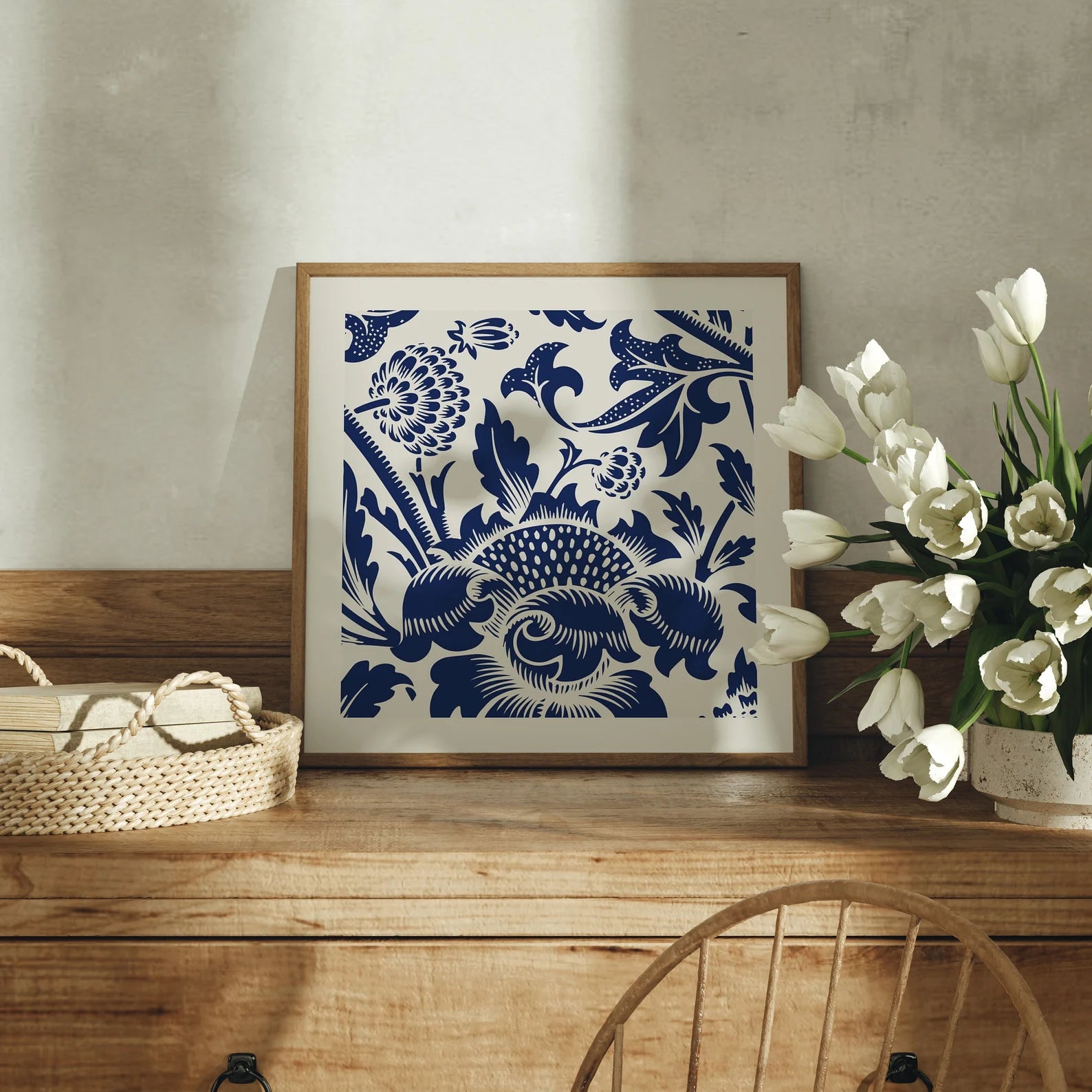 Square Frame Mockup With Sunlight