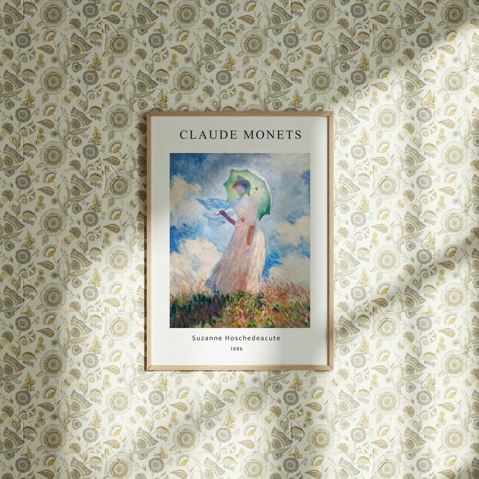 Vertical 5x7 Wall Frame Mockup With Sunlight