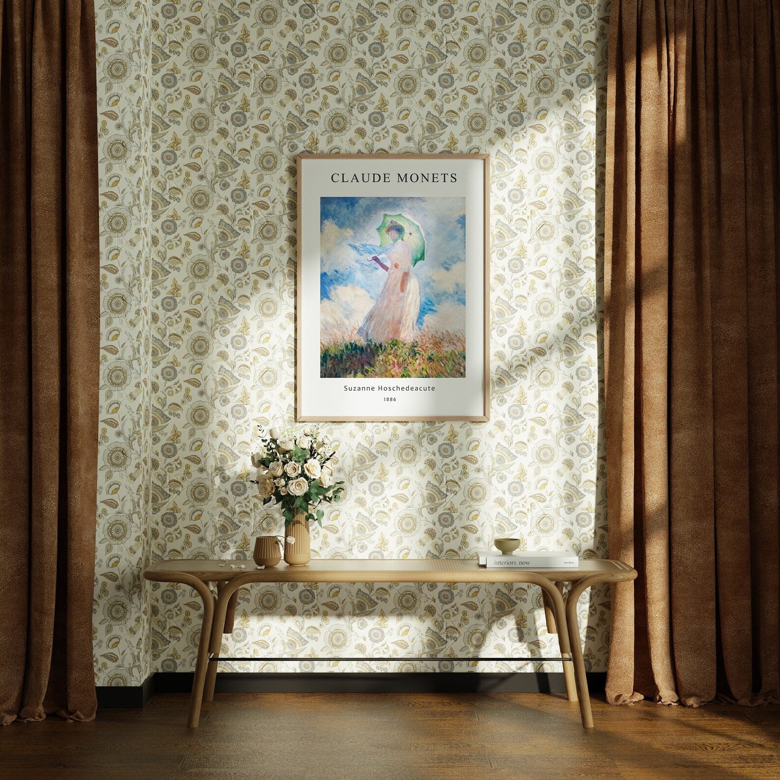 Vertical 5x7 Wall Frame Mockup With Sunlight