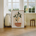 Vertical 5x7 Living Room Frame Mockup With Reflection