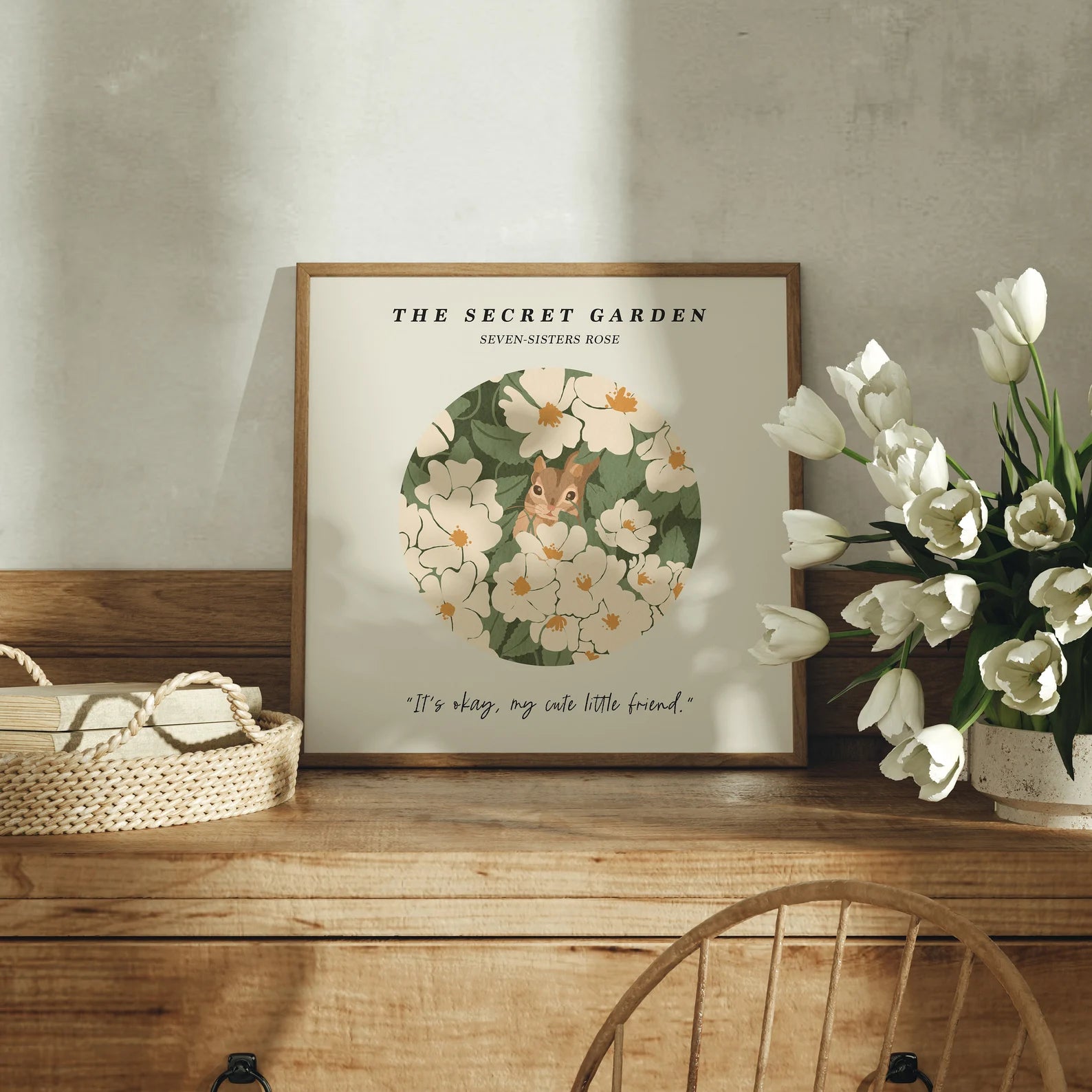 Square Frame Mockup With Sunlight