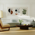 3 Vertical 5x7 Living Room Wall Frames Mockup