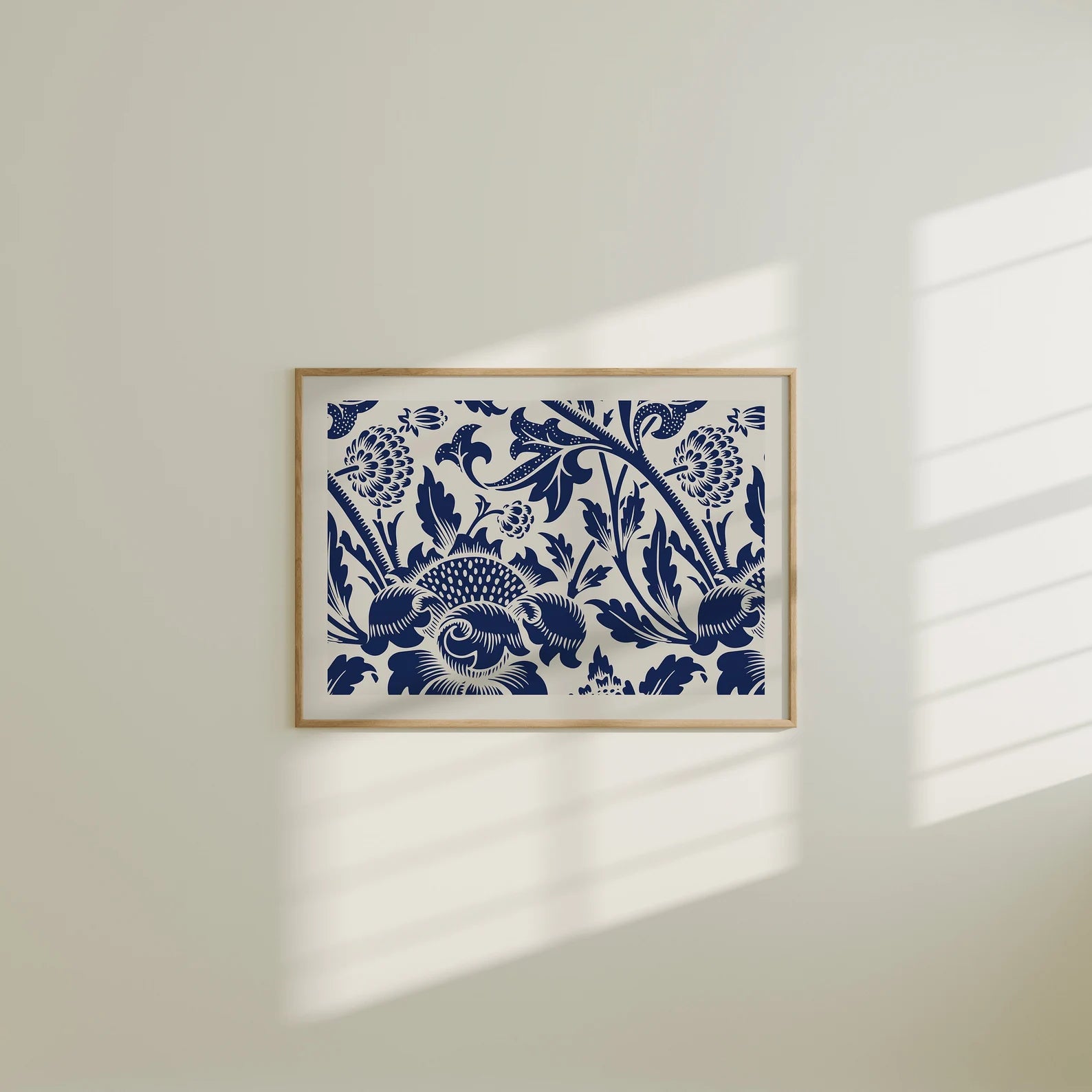 Horizontal 7x5 Wall Frame Mockup With Sunlight